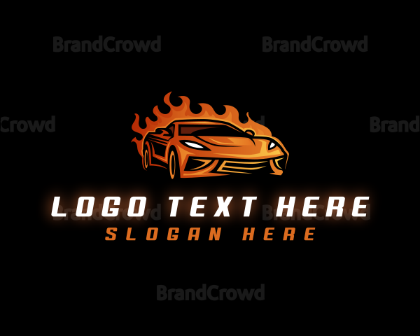Flame Fast Car Logo