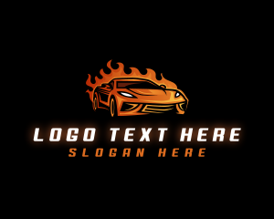 Flame - Flame Fast Car logo design