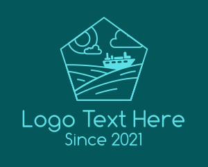 Sailor - Line Art Cruise Ship logo design