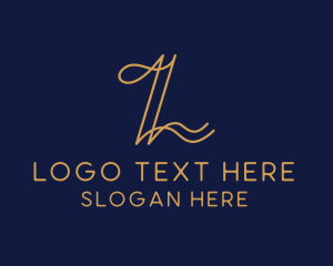 Vlogger - Simple Calligraphy Letter L logo design
