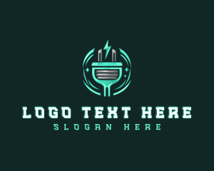 Charger - Plug Lightning Bolt logo design