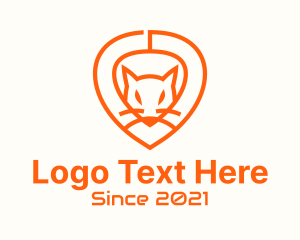 Wildlife Center - Location Pin Fox logo design