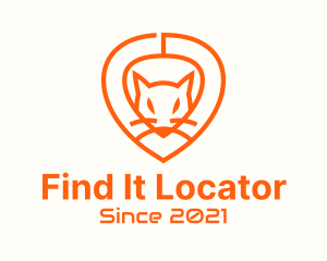 Location Pin Fox logo design