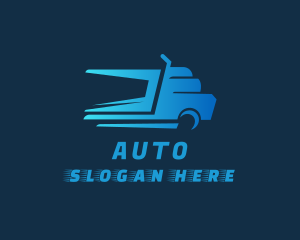 Fast Blue Truck  Logo