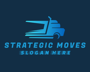 Fast Blue Truck  logo design