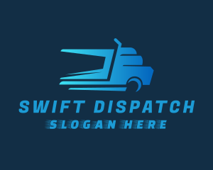 Dispatcher - Fast Blue Truck logo design