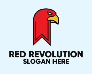 Red Bird Bookmark logo design