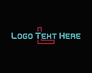 Gamer - Cyber Neon Programmer logo design