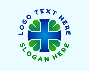Round Cross Leaves Logo