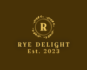 Rye - Laurel Leaf  Wreath logo design