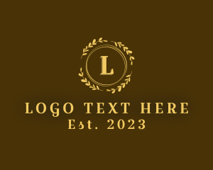 Liquor - Laurel Leaf  Wreath logo design