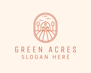 Farming - Farm Field Barn logo design