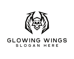 Death Skull Wings logo design