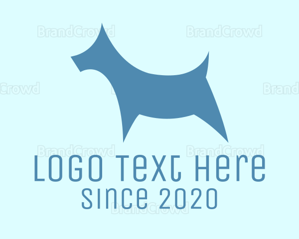 Blue Dog Silhouette Logo