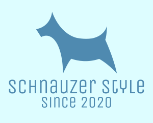 Blue Dog Silhouette logo design