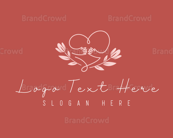 Floral Heart Hug Logo