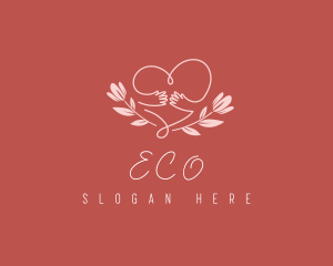 Floral Heart Hug Logo