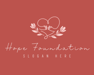 Nonprofit - Floral Heart Hug logo design