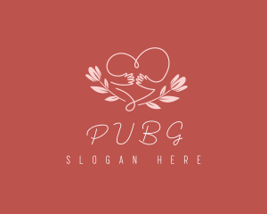Community - Floral Heart Hug logo design