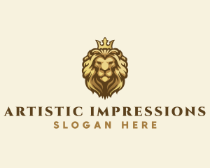 Royal Lion Crown logo design