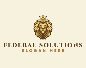 Royal Lion Crown logo design