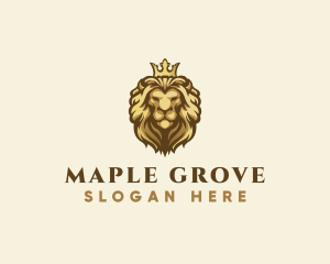 Royal Lion Crown logo design