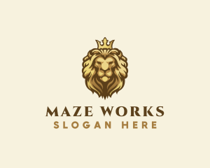 Royal Lion Crown logo design