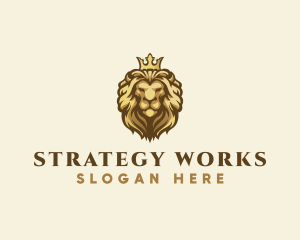 Royal Lion Crown logo design