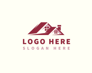 House Roofing Construction Logo