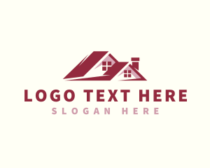 House Roofing Construction Logo