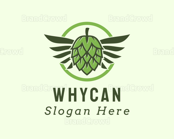 Beer Hops Wings Logo