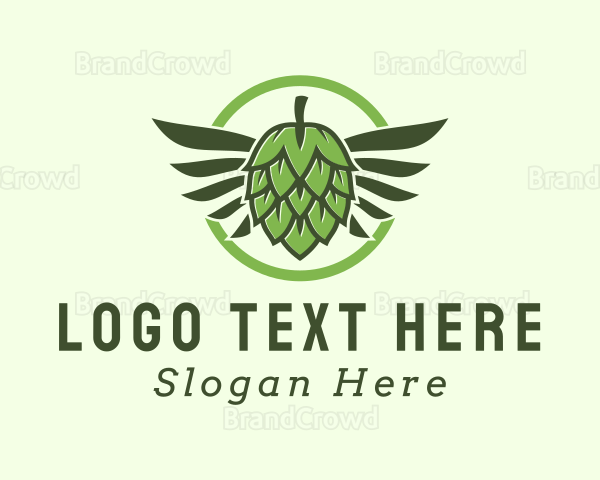 Beer Hops Wings Logo