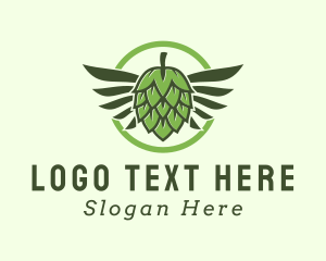 Alcohol - Beer Hops Wings logo design