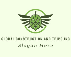 Alcohol - Beer Hops Wings logo design