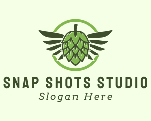 Craft Beer - Beer Hops Wings logo design