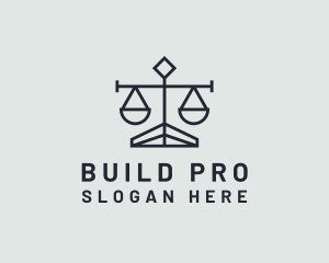 Scales Of Justice - Justice Law Firm logo design
