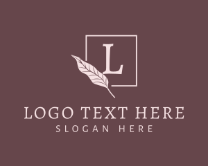 Microblading - Organic Feminine Leaf Beauty logo design