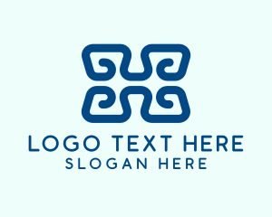 Business - Blue Fashion Letter H logo design