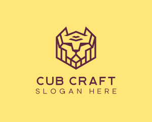 Cub - Tribal Feline Cat logo design