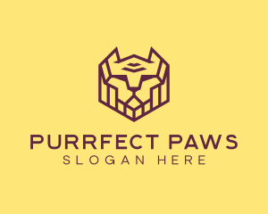 Tribal Feline Cat logo design