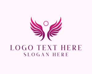 Retreat - Holistic Angel Wings logo design