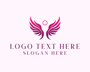 Halo - Holistic Angel Wings logo design