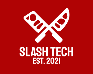Slash - Modern Butcher Knife logo design