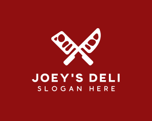 Deli Butcher Knife logo design