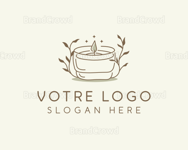 Scented Candle Floral Logo