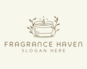 Scented - Scented Candle Floral logo design