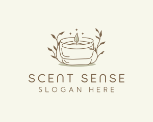 Scented Candle Floral logo design