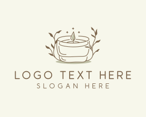 Flame - Scented Candle Floral logo design