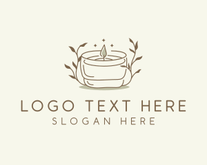 Scented Candle Floral Logo