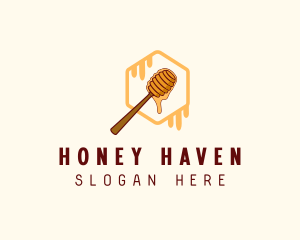 Beehive - Honey Dipper Apiary logo design